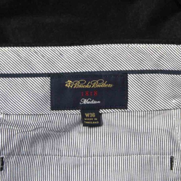 Brooks Brothers Vitale Barberis Canonico Wool Flannel Pants Gray Size 36 X 28 - Picture 3 of 3